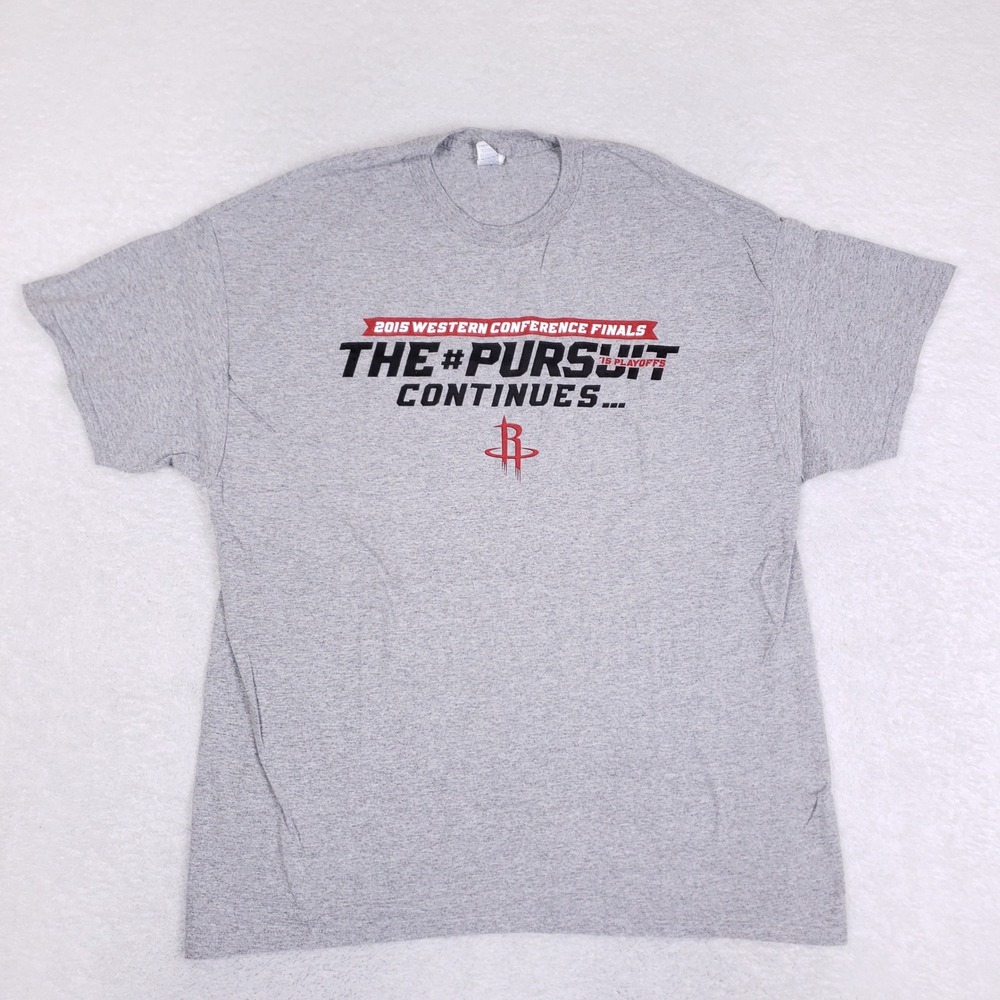 Gildan Houston Rockets 2015 Western Conference Finals Tee XL Gray NBA Playoffs